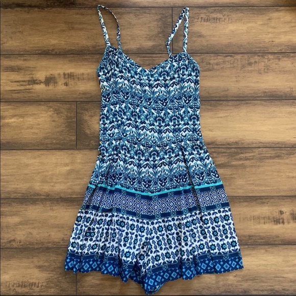 🌟RARE🌟Hollister Blue Floral Romper HG holy grail rare - Picture 4 of 6